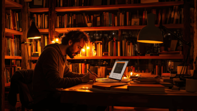 Student studying at a desk while planning focused study time using a study plan tracker